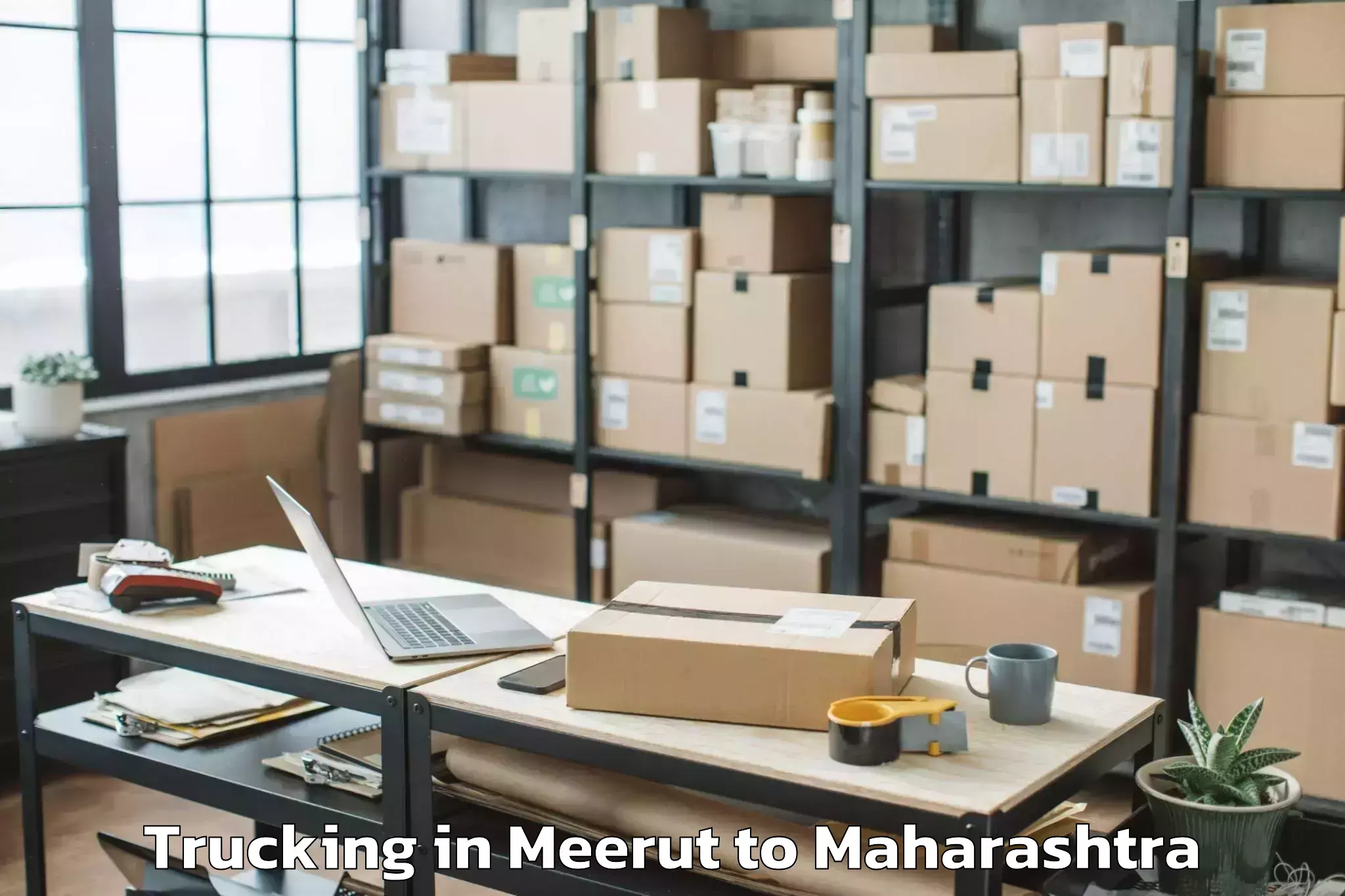 Meerut to Mhasvad Trucking Booking